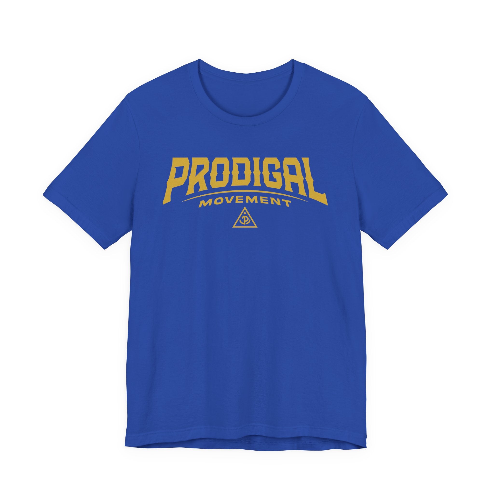 Prodigal Movement Tee — Retro Athletic Graphic Short Sleeve Shirt