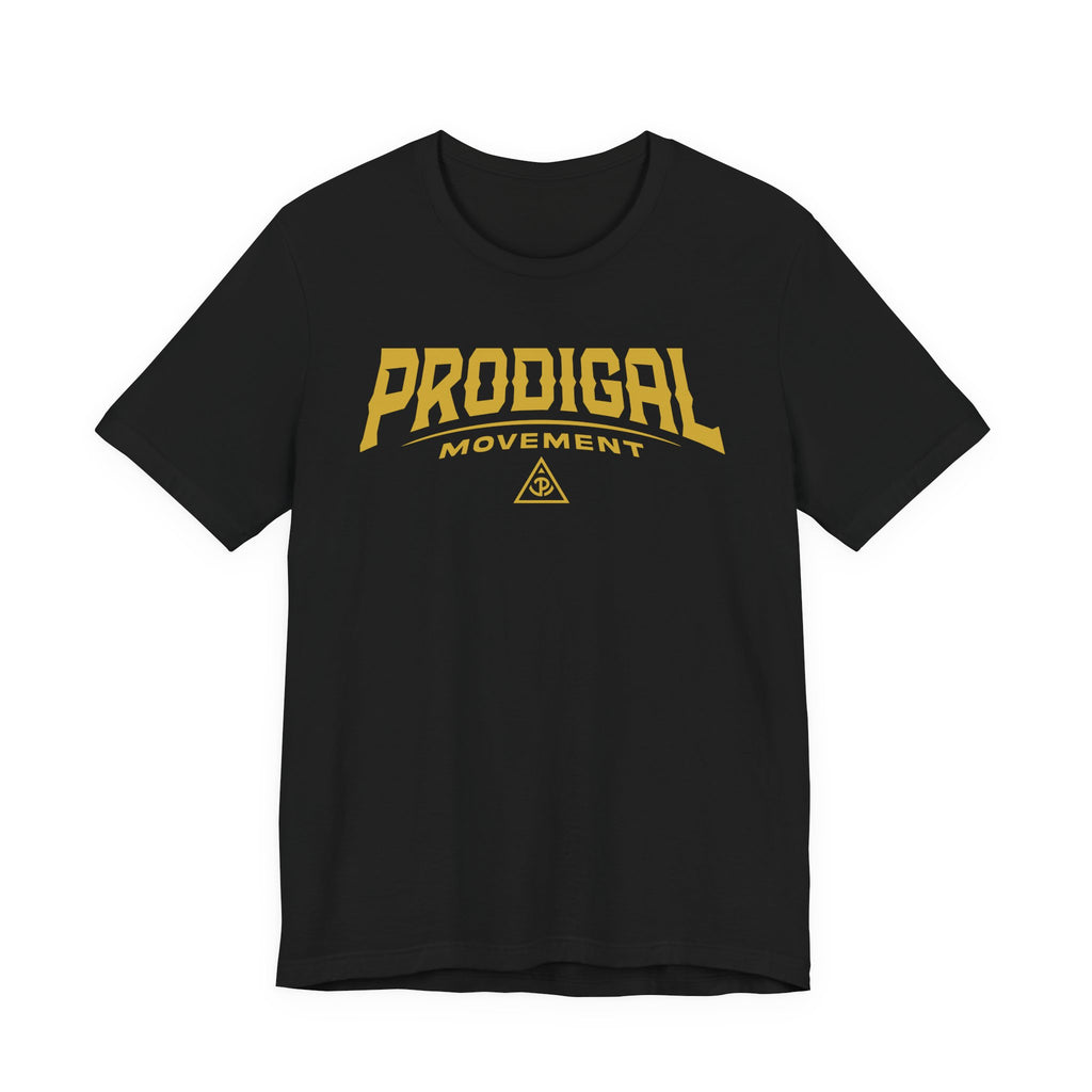 Prodigal Movement Tee — Retro Athletic Graphic Short Sleeve Shirt