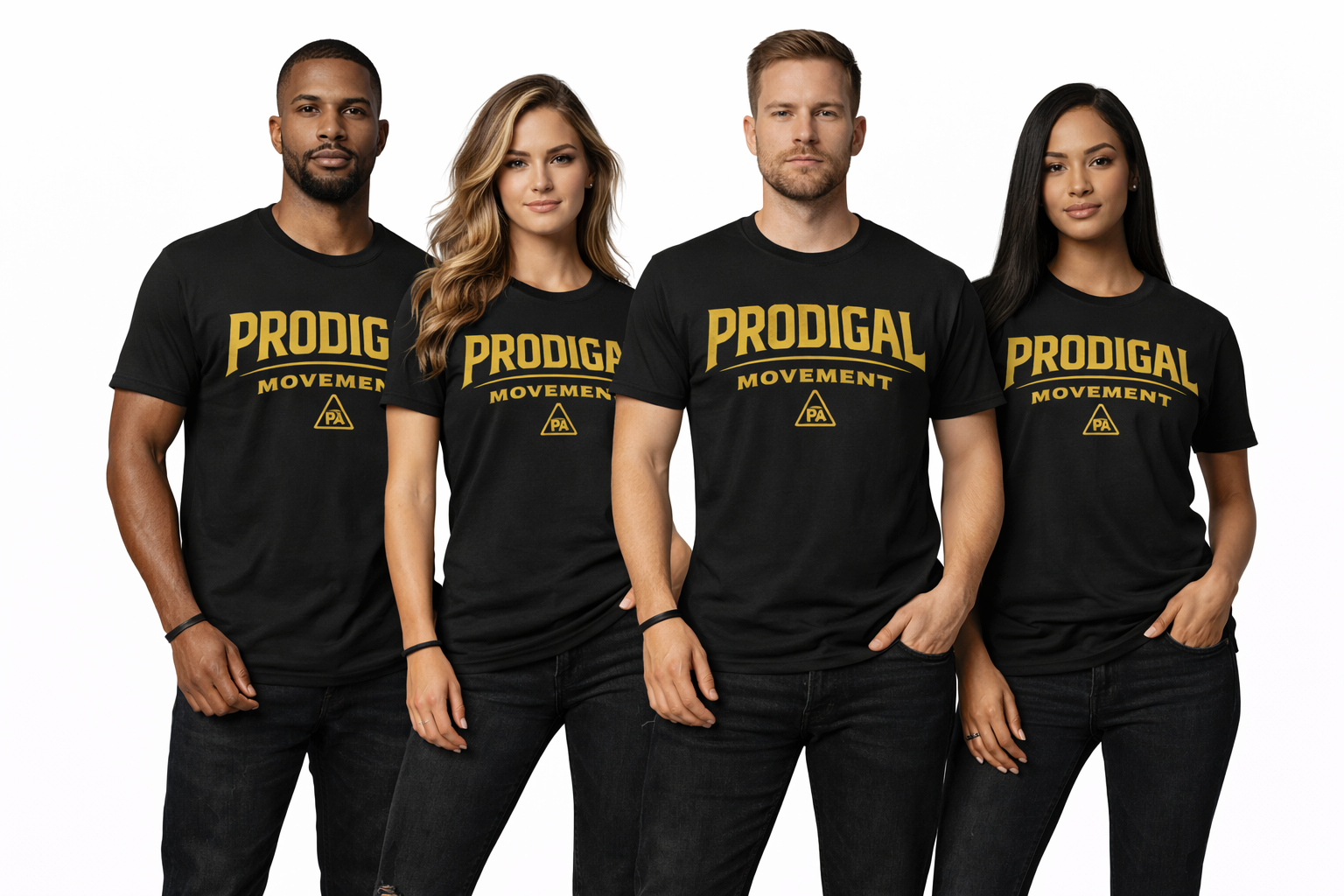 Prodigal Movement Tee — Retro Athletic Graphic Short Sleeve Shirt