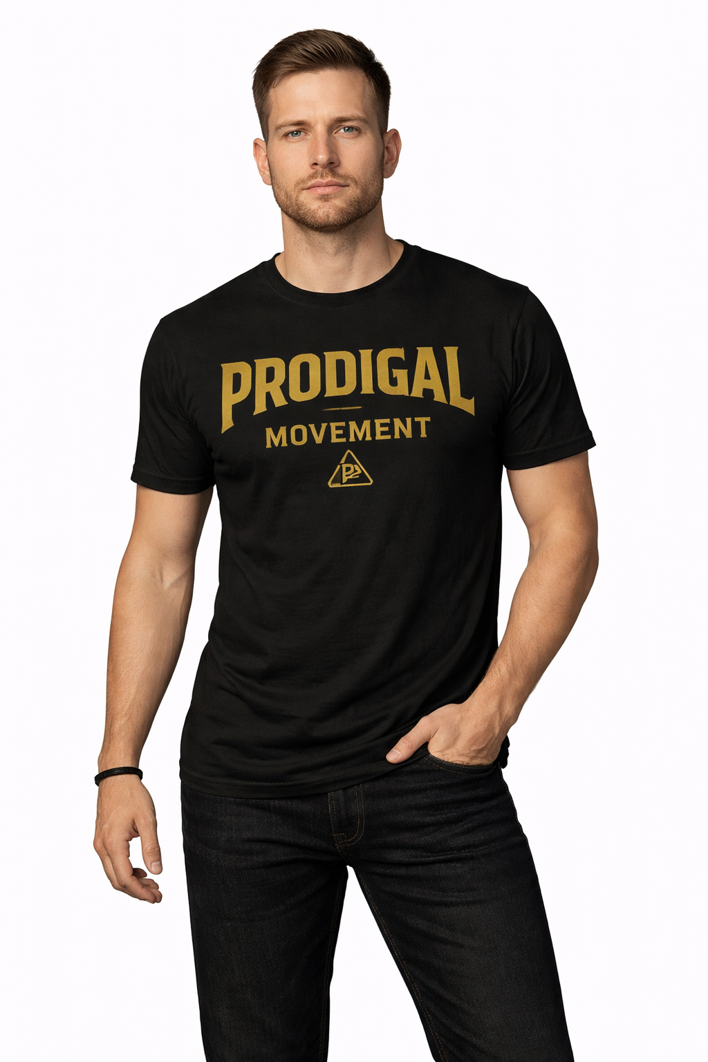 Prodigal Movement Tee — Retro Athletic Graphic Short Sleeve Shirt
